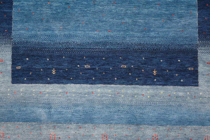 Gabbeh-tæppe - Loribaft Indus - 304 x 204 cm - havblå