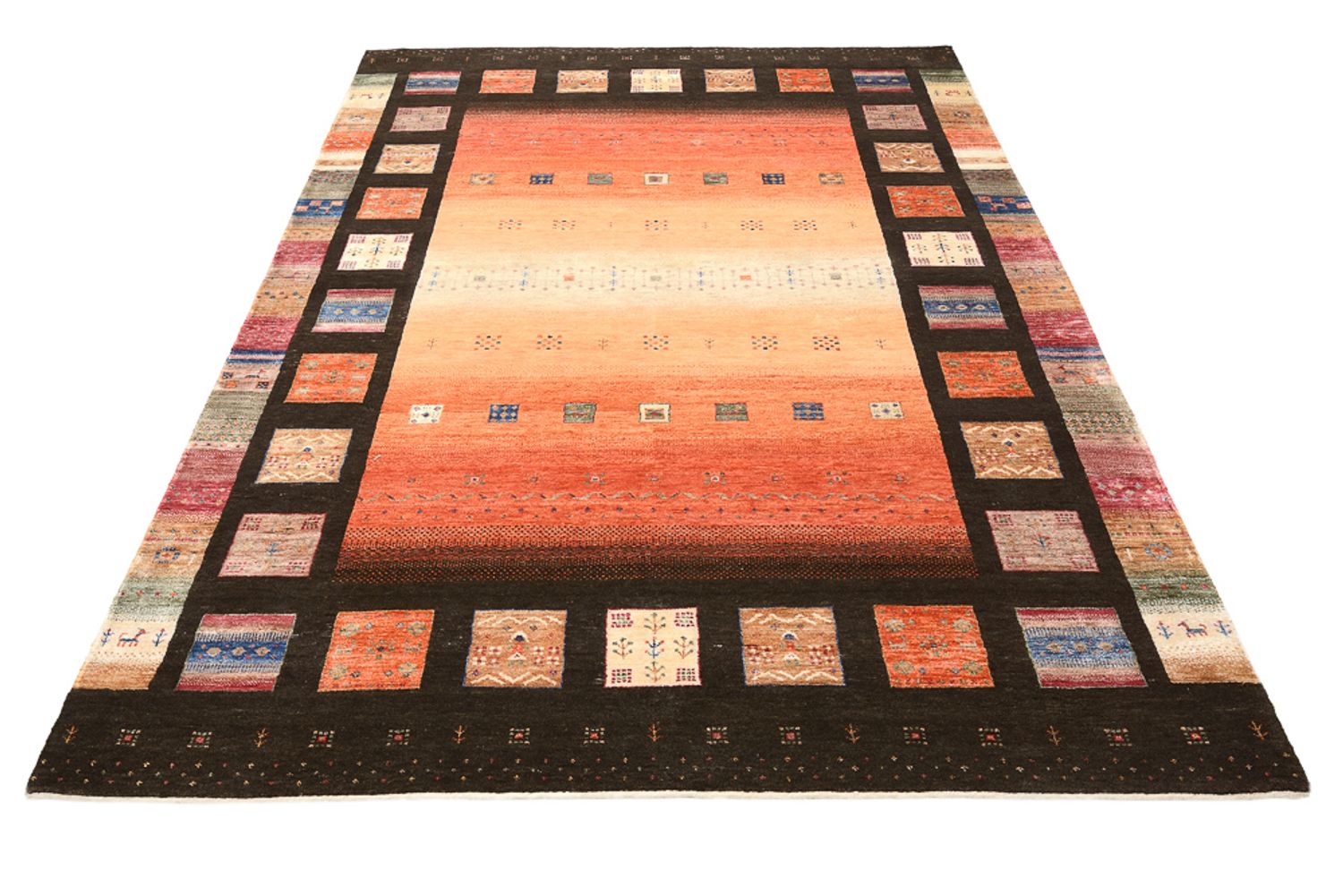 Gabbeh-tæppe - Loribaft Indus - 244 x 178 cm - flerfarvet
