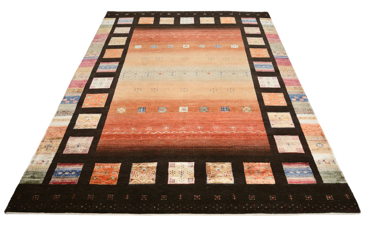 Gabbeh-tæppe - Loribaft Indus - 244 x 178 cm - flerfarvet