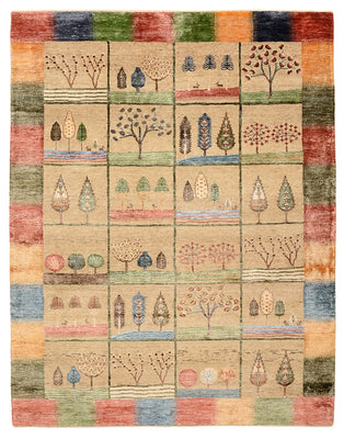 Gabbeh-tæppe - Loribaft Indus - 201 x 157 cm - flerfarvet