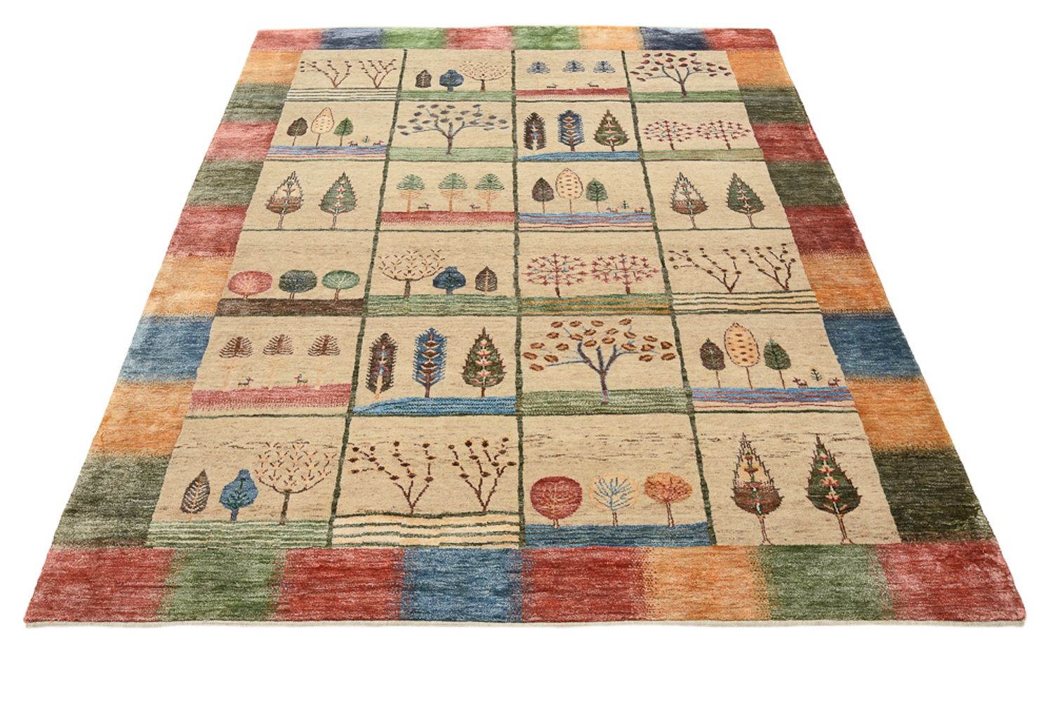 Gabbeh-tæppe - Loribaft Indus - 201 x 157 cm - flerfarvet