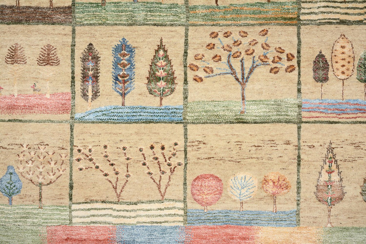 Gabbeh-tæppe - Loribaft Indus - 201 x 157 cm - flerfarvet