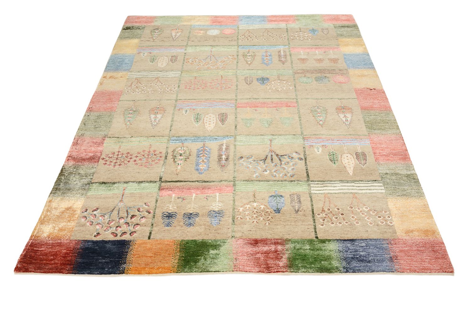 Gabbeh-tæppe - Loribaft Indus - 201 x 157 cm - flerfarvet