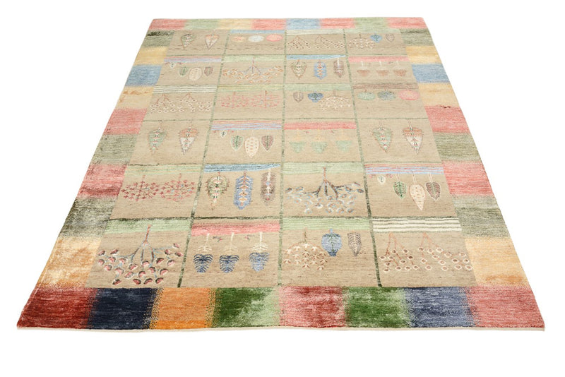 Gabbeh-tæppe - Loribaft Indus - 201 x 157 cm - flerfarvet