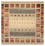 Gabbeh-tæppe - Loribaft Indus firkantet  - 156 x 156 cm - mørk beige