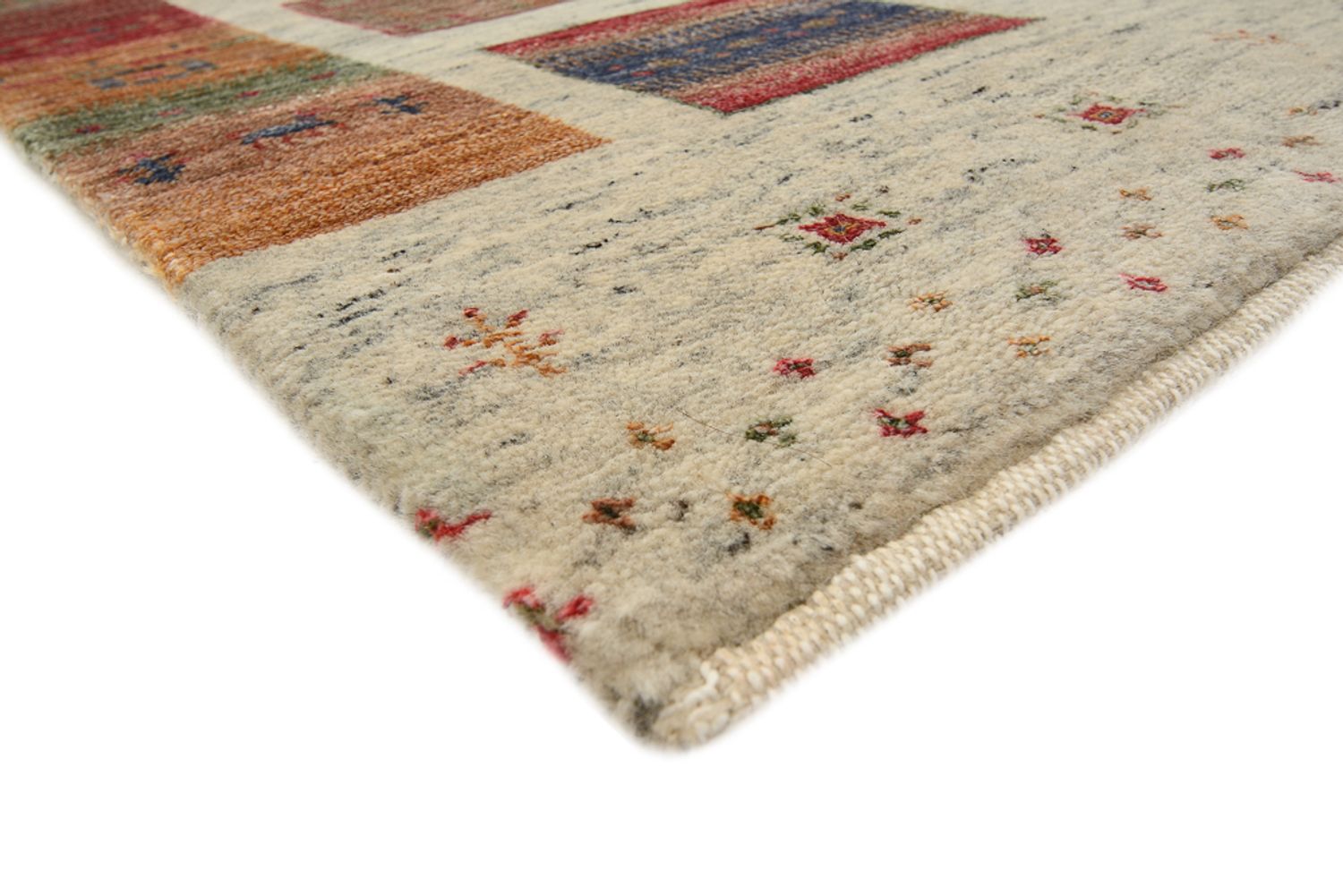 Gabbeh-tæppe - Loribaft Indus - 204 x 154 cm - mørk beige