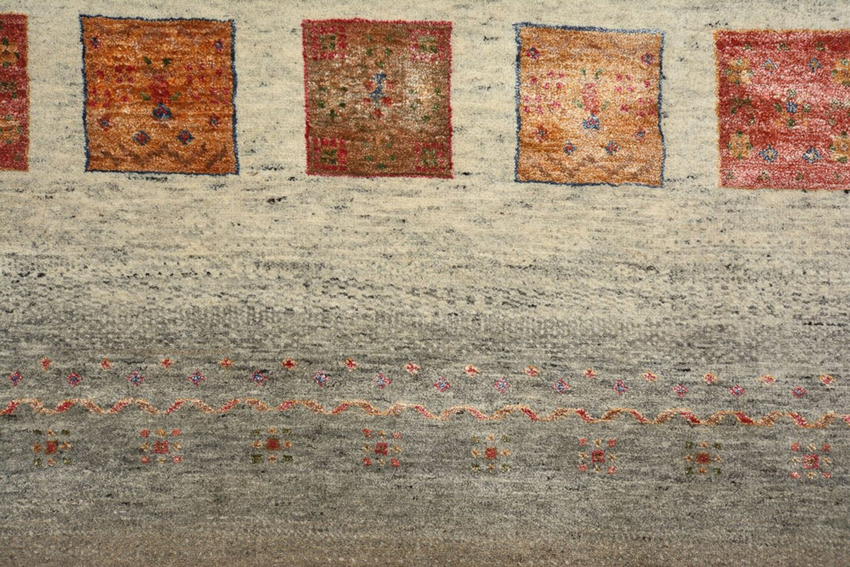 Gabbeh-tæppe - Loribaft Indus - 205 x 157 cm - mørk beige