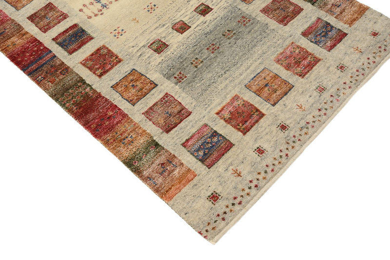 Løber Gabbeh-tæppe - Loribaft Indus - 306 x 84 cm - mørk beige