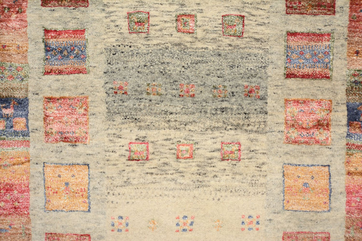 Løber Gabbeh-tæppe - Loribaft Indus - 306 x 84 cm - mørk beige