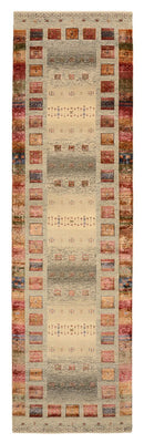 Løber Gabbeh-tæppe - Loribaft Indus - 306 x 85 cm - mørk beige