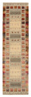 Løber Gabbeh-tæppe - Loribaft Indus - 306 x 85 cm - mørk beige