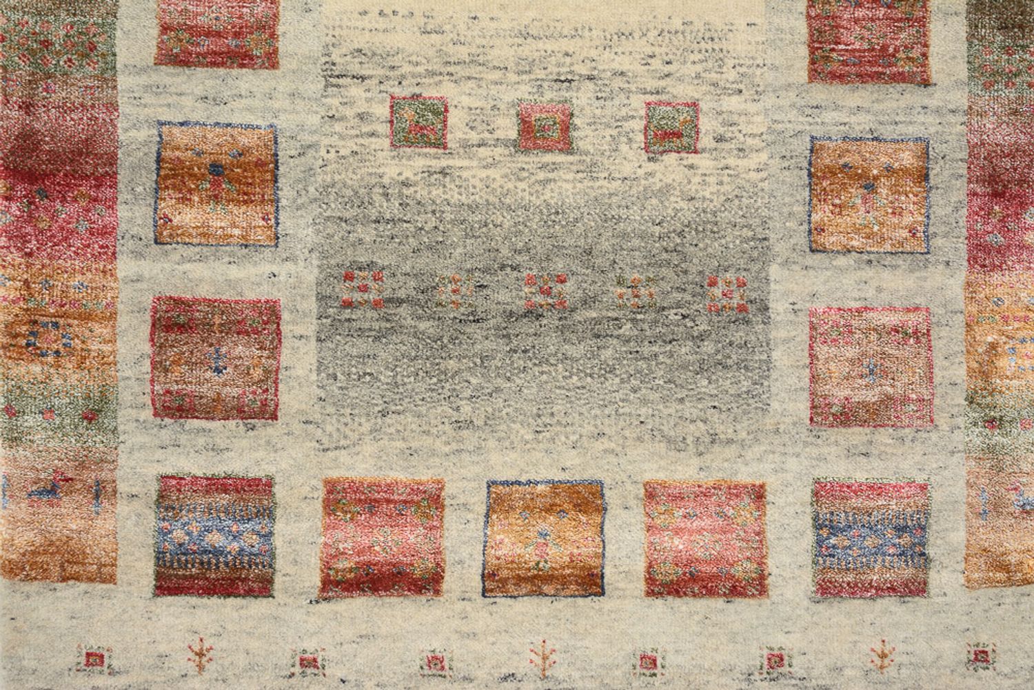 Løber Gabbeh-tæppe - Loribaft Indus - 306 x 85 cm - mørk beige