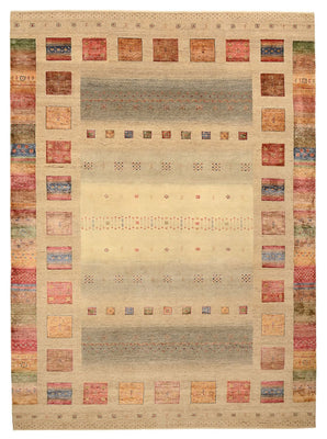 Gabbeh-tæppe - Loribaft Indus - 351 x 254 cm - mørk beige