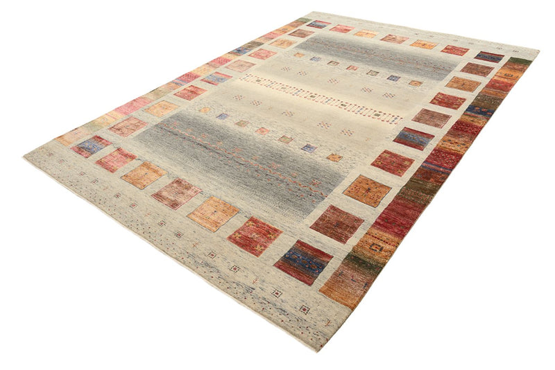 Gabbeh-tæppe - Loribaft Indus - 301 x 207 cm - mørk beige