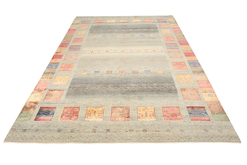 Gabbeh-tæppe - Loribaft Indus - 301 x 207 cm - mørk beige