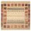 Gabbeh-tæppe - Loribaft Indus firkantet  - 206 x 204 cm - mørk beige