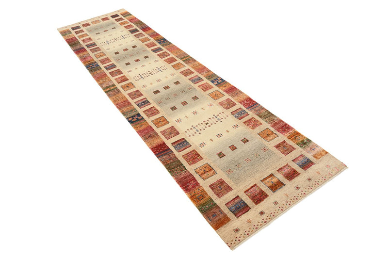 Løber Gabbeh-tæppe - Loribaft Indus - 305 x 81 cm - mørk beige