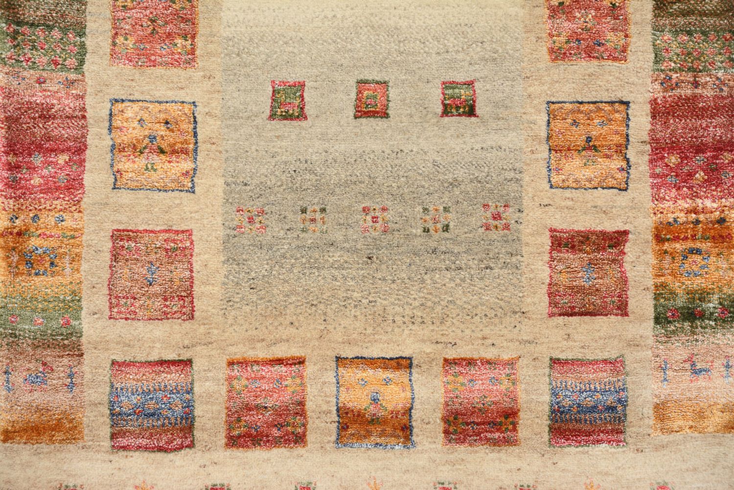 Løber Gabbeh-tæppe - Loribaft Indus - 305 x 81 cm - mørk beige