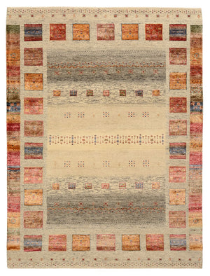 Gabbeh-tæppe - Loribaft Indus - 205 x 154 cm - mørk beige
