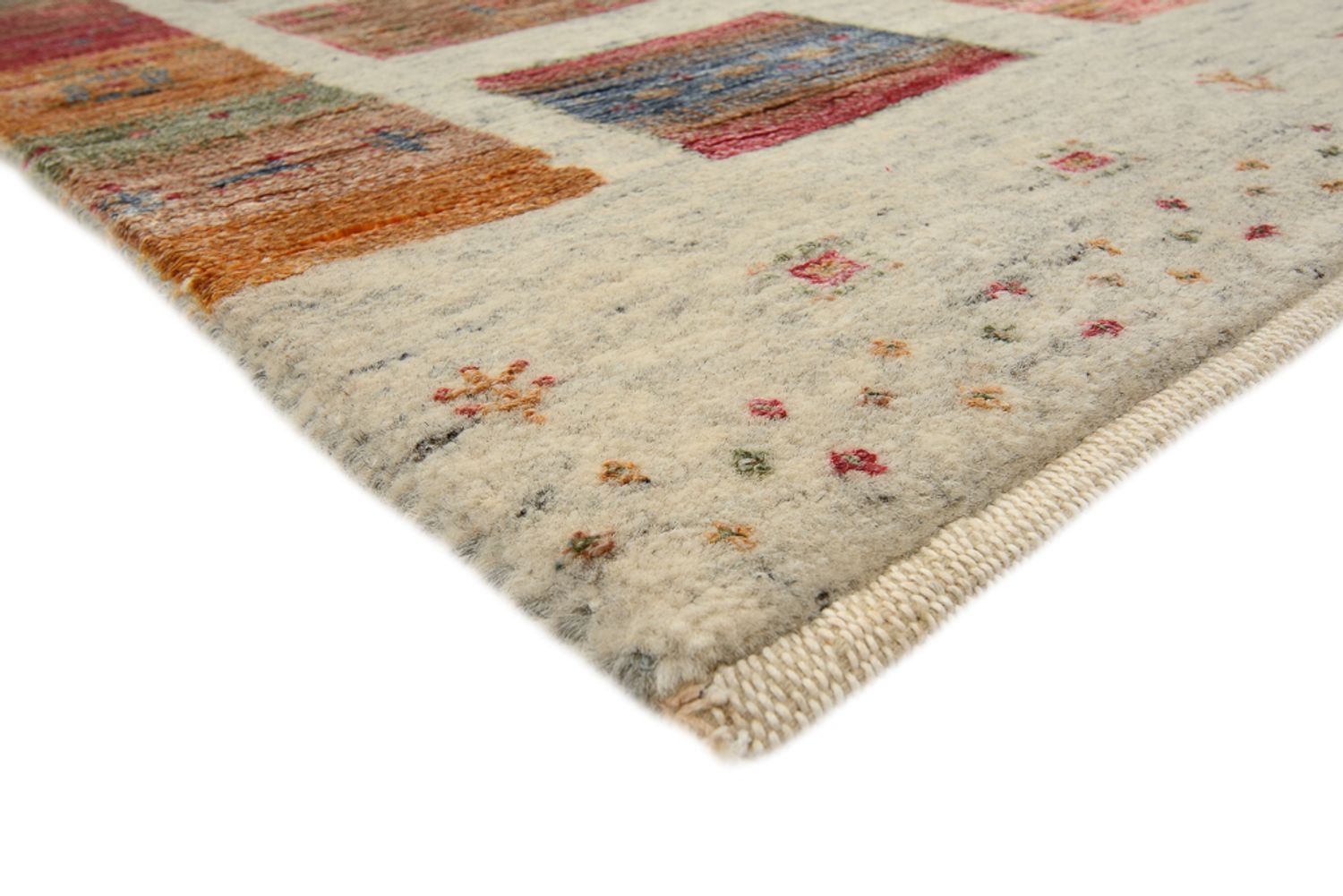 Gabbeh-tæppe - Loribaft Indus - 205 x 154 cm - mørk beige