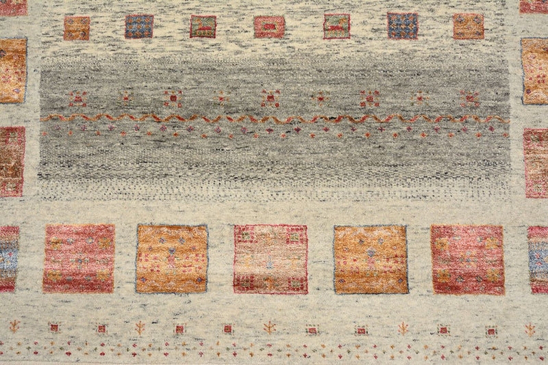 Gabbeh-tæppe - Loribaft Indus - 205 x 154 cm - mørk beige