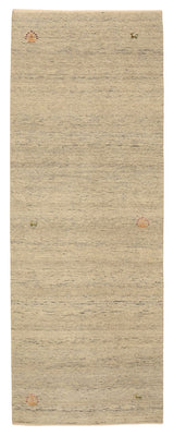 Løber Gabbeh-tæppe - Loribaft Indus - 241 x 85 cm - mørk beige