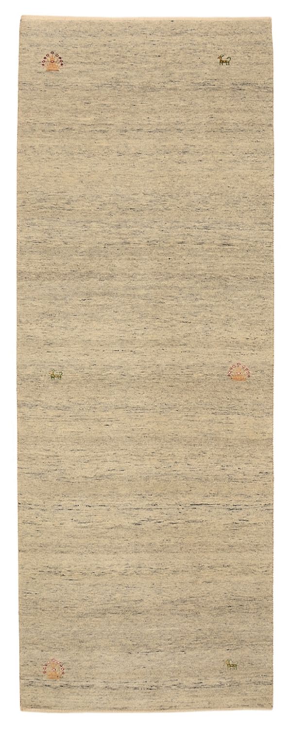 Løber Gabbeh-tæppe - Loribaft Indus - 241 x 85 cm - mørk beige