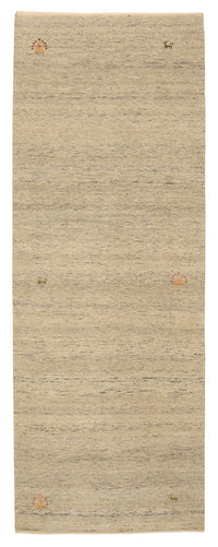 Løber Gabbeh-tæppe - Loribaft Indus - 241 x 85 cm - mørk beige