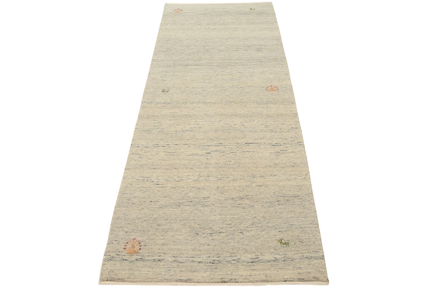 Løber Gabbeh-tæppe - Loribaft Indus - 241 x 85 cm - mørk beige