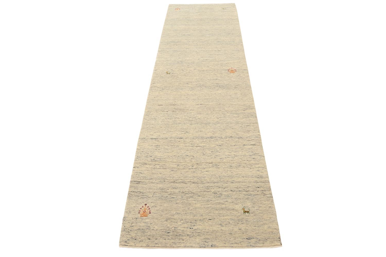 Løber Gabbeh-tæppe - Loribaft Indus - 295 x 80 cm - mørk beige