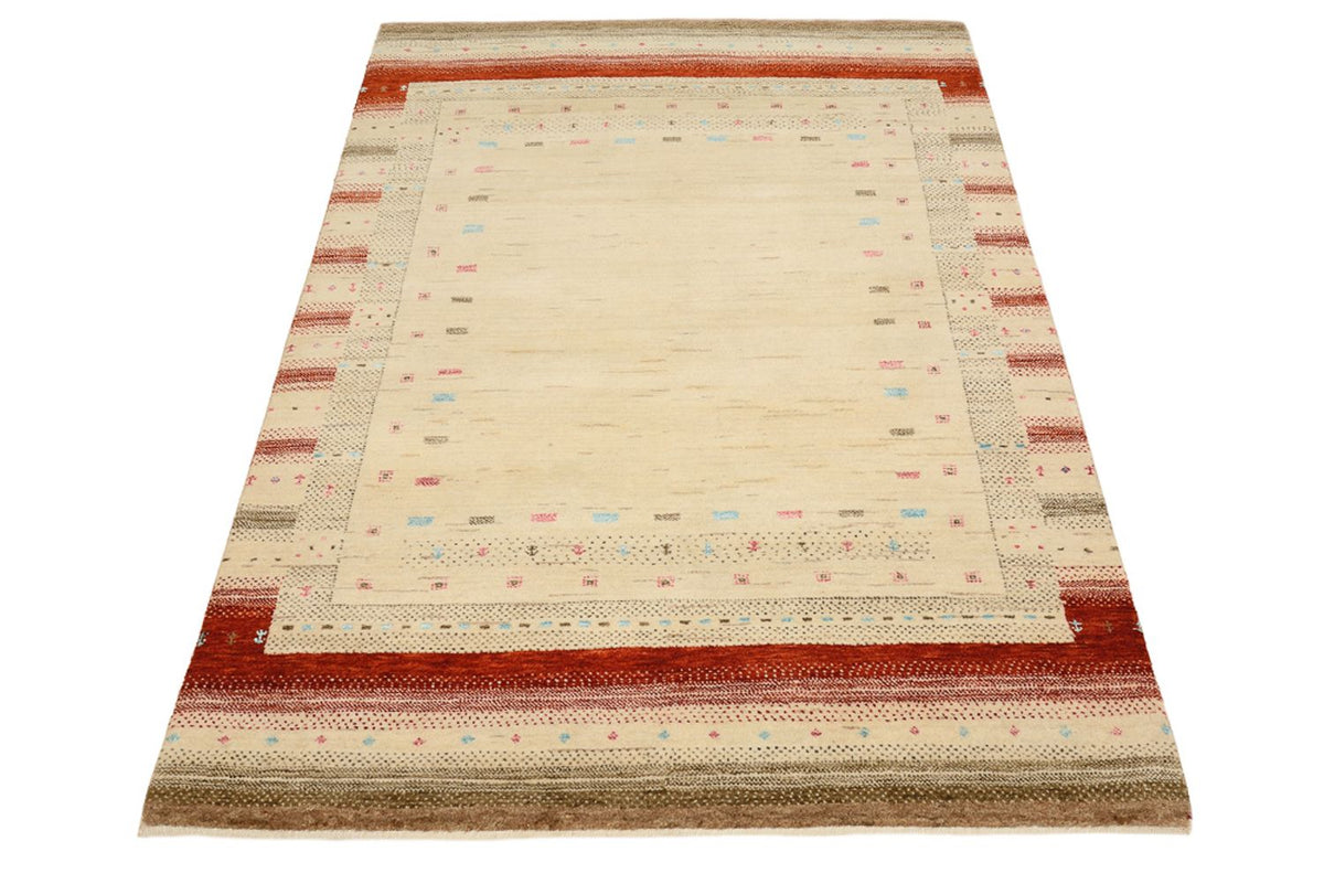 Gabbeh-tæppe - Loribaft Indus - 152 x 106 cm - lys beige
