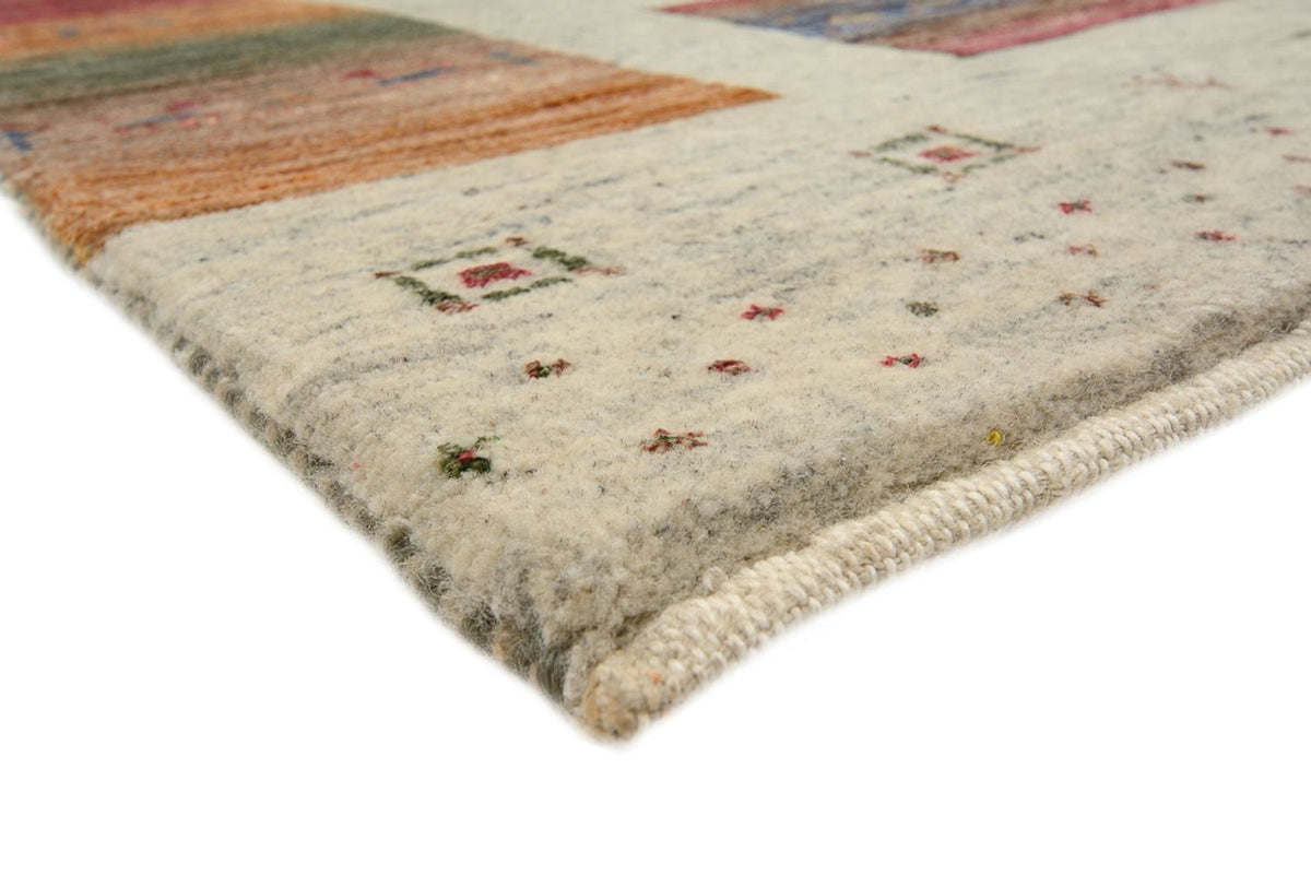 Gabbeh-tæppe - Loribaft Indus firkantet  - 249 x 248 cm - mørk beige