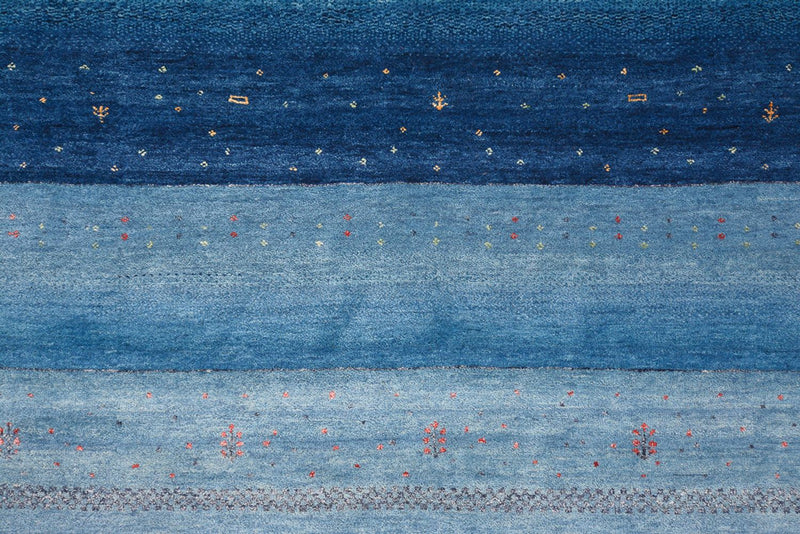 Gabbeh-tæppe - Loribaft Indus - 329 x 253 cm - havblå