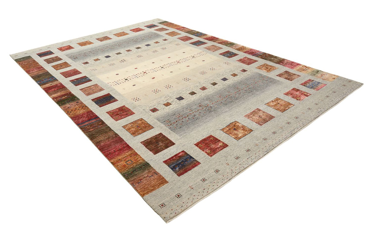 Gabbeh-tæppe - Loribaft Indus - 351 x 251 cm - mørk beige
