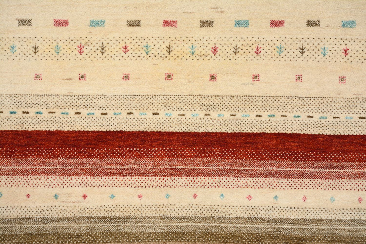 Gabbeh-tæppe - Loribaft Indus - 206 x 156 cm - lys beige