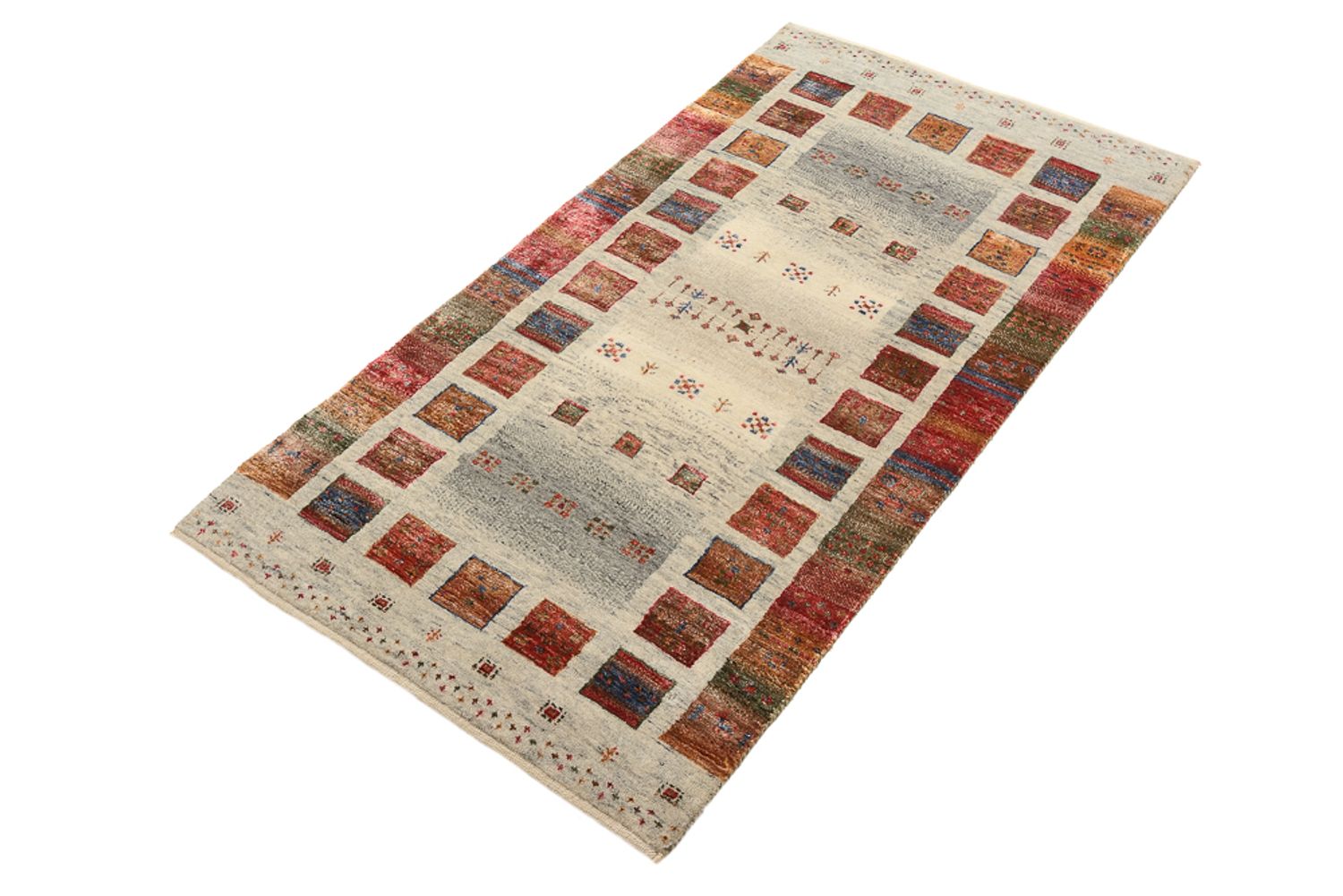 Gabbeh-tæppe - Loribaft Indus - 139 x 74 cm - flerfarvet