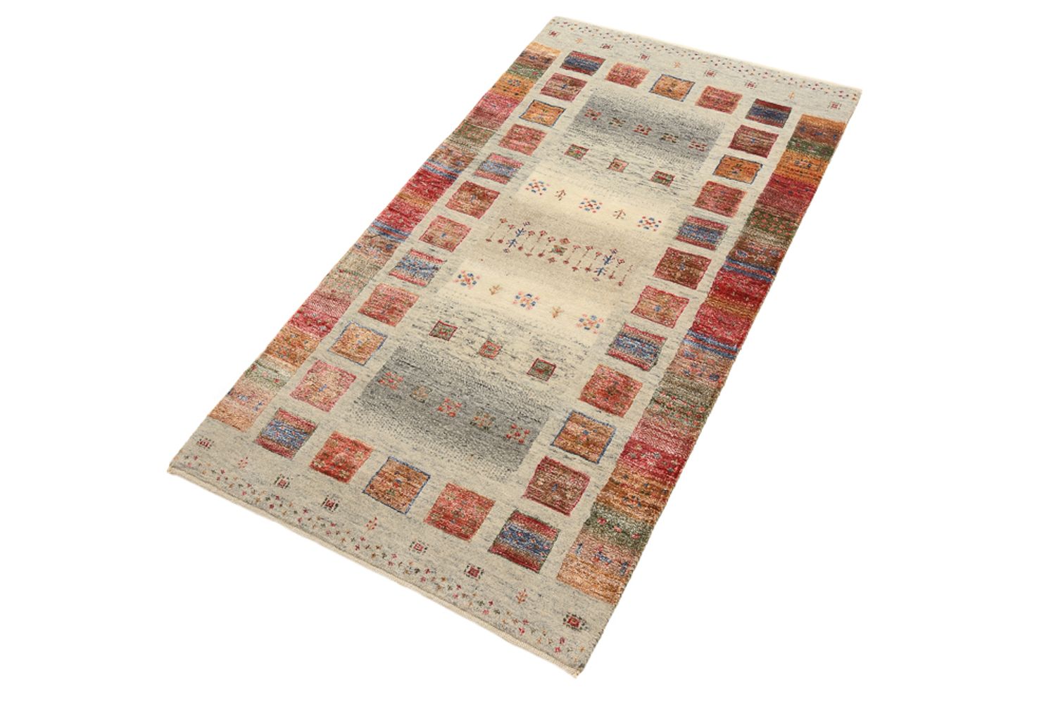 Gabbeh-tæppe - Loribaft Indus - 140 x 75 cm - flerfarvet