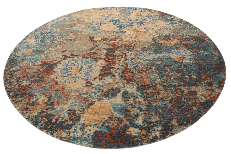 Designer tæppe - 241 x 239 cm - flerfarvet