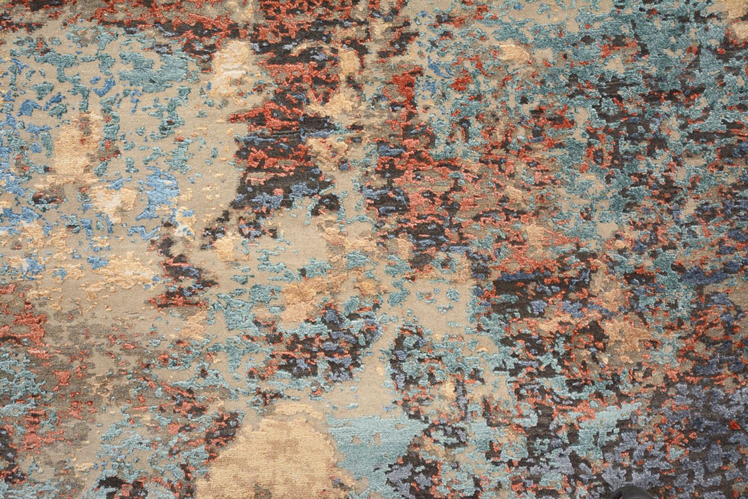 Designer tæppe - 241 x 239 cm - flerfarvet