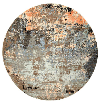 Designer tæppe rundt  - 243 x 241 cm - flerfarvet