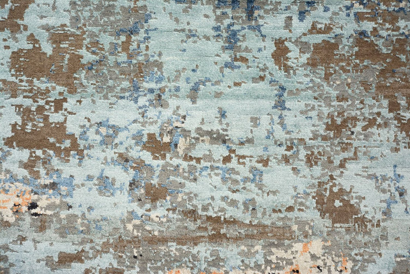 Designer tæppe rundt  - 243 x 241 cm - flerfarvet