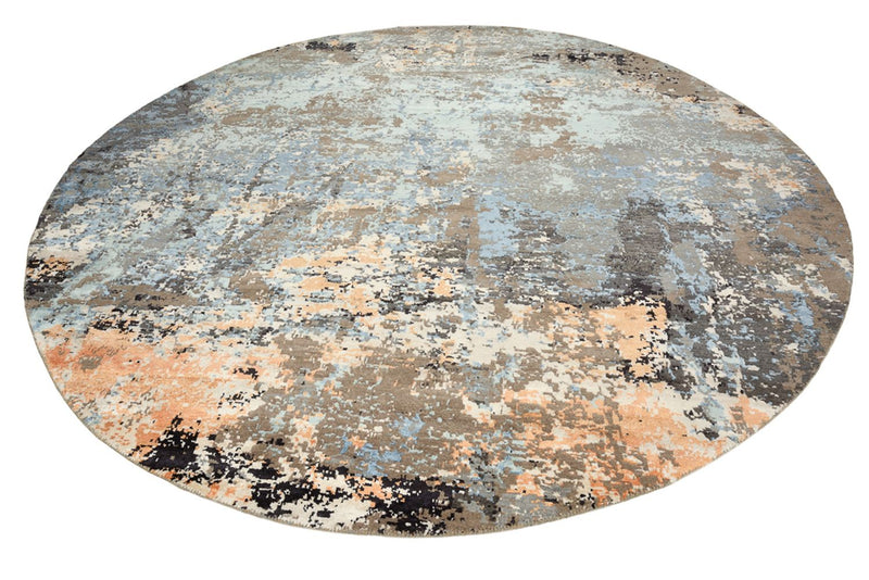 Designer tæppe rundt  - 243 x 241 cm - flerfarvet
