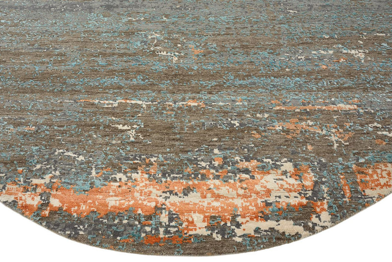 Designer tæppe - 242 x 240 cm - flerfarvet