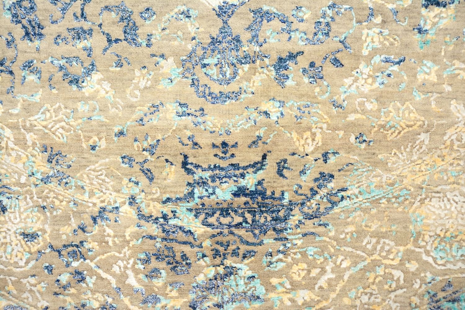 Designer tæppe rundt  - 201 x 199 cm - flerfarvet