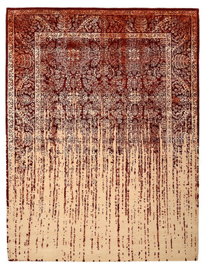 Designer tæppe - 337 x 258 cm - flerfarvet