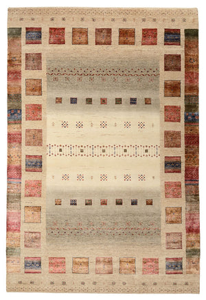 Gabbeh-tæppe - Loribaft Indus - 304 x 204 cm - flerfarvet