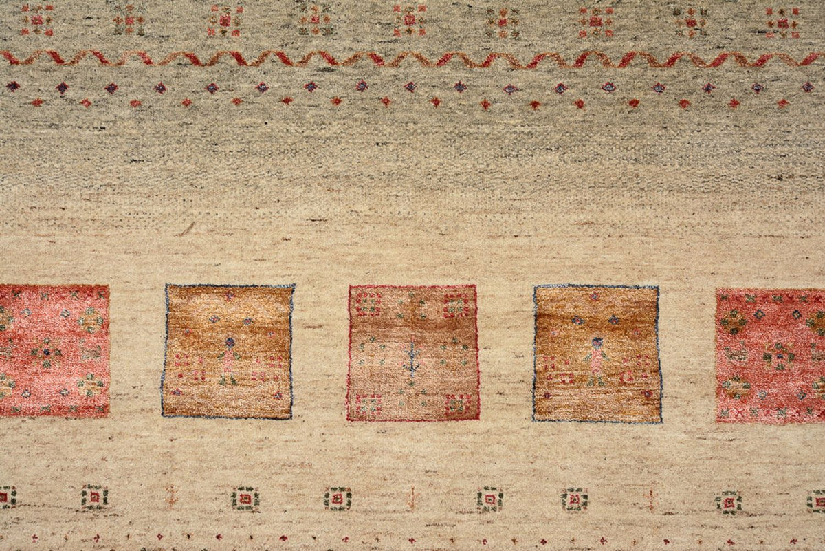 Gabbeh-tæppe - Loribaft Indus - 304 x 204 cm - flerfarvet