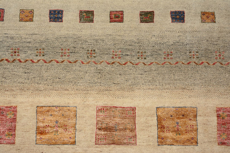 Gabbeh-tæppe - Loribaft Indus firkantet  - 253 x 249 cm - flerfarvet