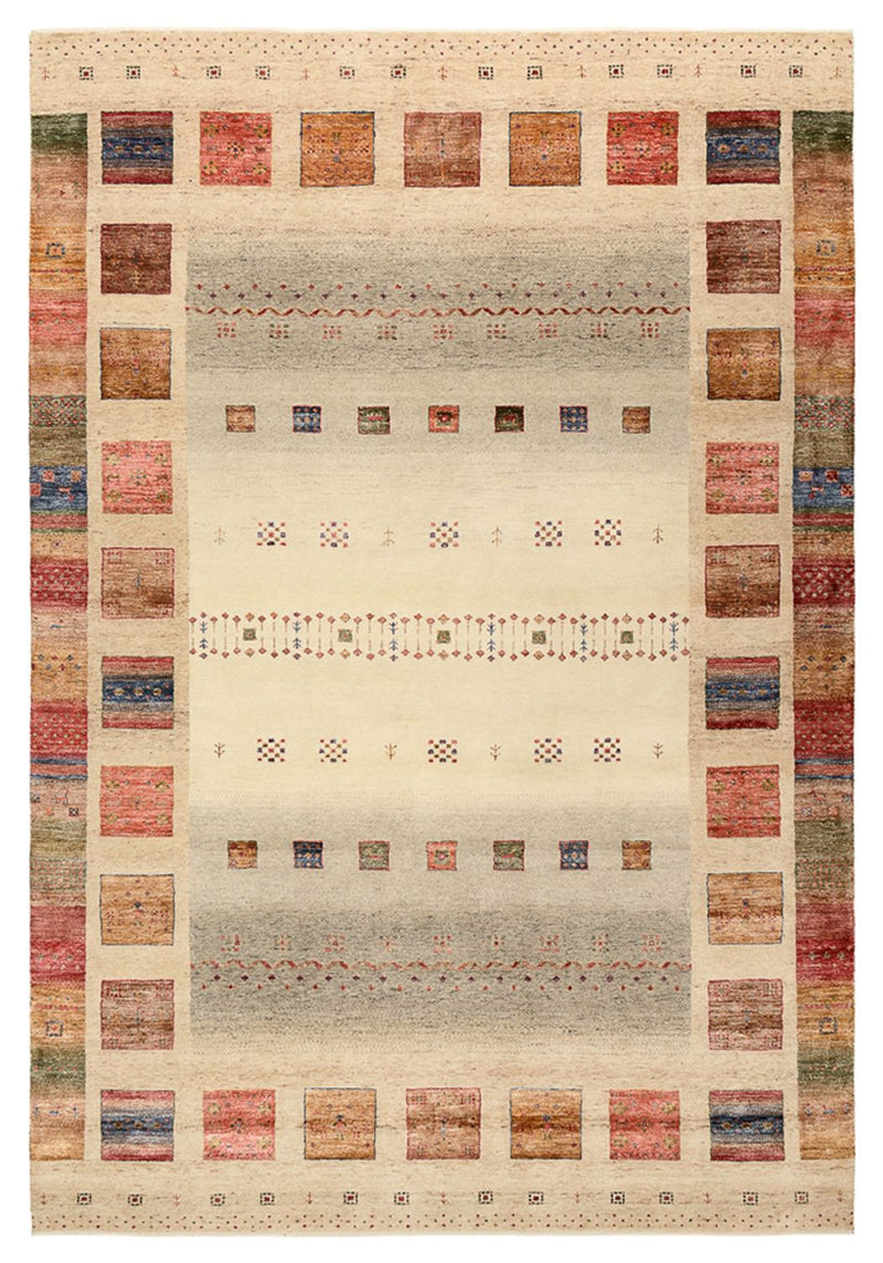 Gabbeh-tæppe - Loribaft Indus - 302 x 206 cm - flerfarvet