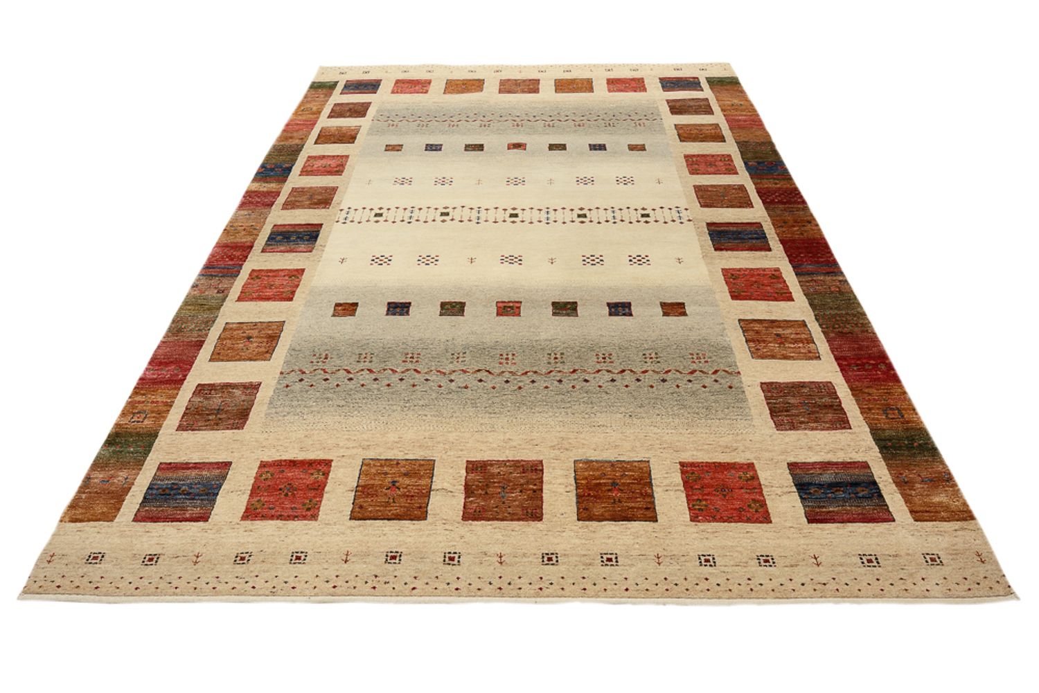 Gabbeh-tæppe - Loribaft Indus - 302 x 206 cm - flerfarvet